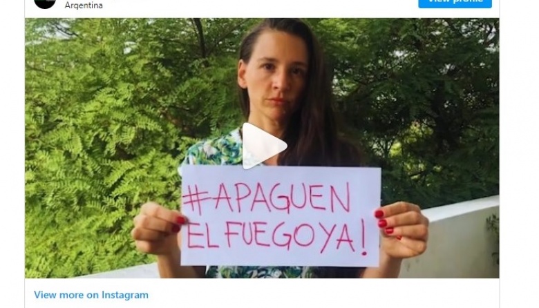 “Apaguen el fuego ya”, el reclamo en un video de Actrices Argentinas