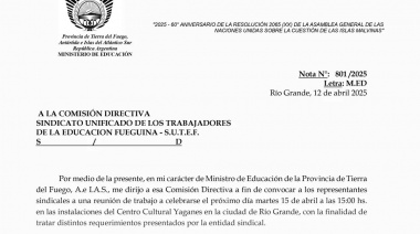 El sindicato docente fue convocado a reunión con el Ejecutivo