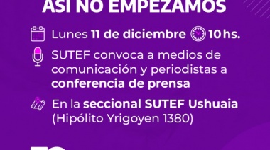 SUTEF convoca a conferencia de prensa este lunes