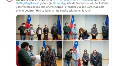 Se confirmó el levantamiento del bloqueo en la ruta chilena