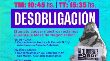 Nueva jornada de desobligación y movilización docente