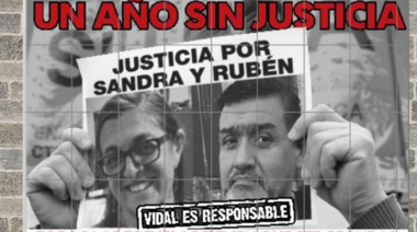 Docentes recordaron el año desde la muerte de Sandra y Rubén