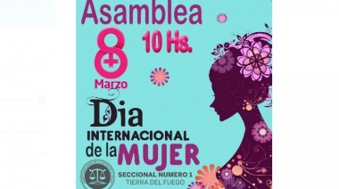 Asamblea y capacitación en judiciales por el Día Internacional de la Mujer