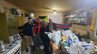Peña sanlorencista hizo entrega de ropa y alimentos a comedor comunitario