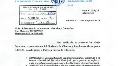 Municipales de Ushuaia piden reabrir las paritarias