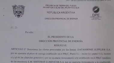 Cooperativa RENACER desestimada por el gobierno para la licitación del alumbrado