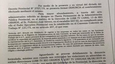 Bertone pasa a planta permanente a funcionarios de su gestión