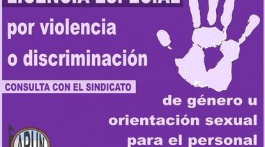 Otorgan licencia por violencia o discriminación de género u orientación sexual