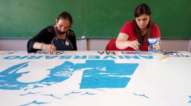 Arrancaron las clases presentando código QR y mural sobre Malvinas