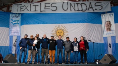 Textiles conmemoraron el Primero de Mayo acompañados por otros sectores