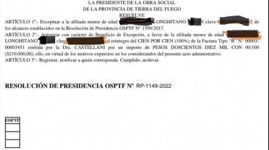 A la hija de vocal del TCP le reconocieron el 100% de su tratamiento de ortodoncia en la OSPTF