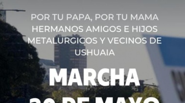 Movilización en Ushuaia para acompañar el paro en Newsan