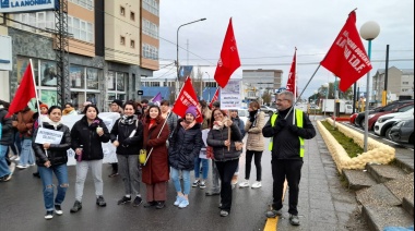 SUTEF y SADOP confluyeron en la movilización de Río Grande
