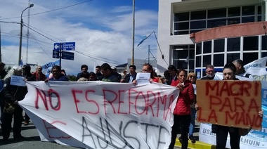 Manifestación frente al ANSES