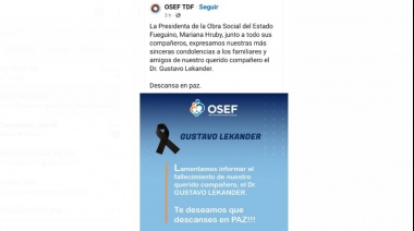 La hija de Lekander rechazó condolencias de la presidenta de OSEF