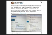 Más importación, menos trabajo, y Sturzenegger festeja