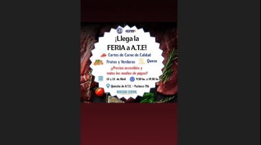 Habrá Feria Popular en el quincho de ATE Río Grande
