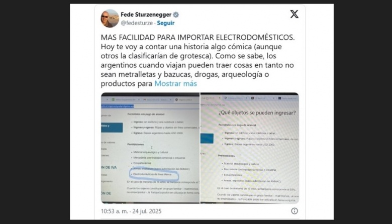 Más importación, menos trabajo, y Sturzenegger festeja