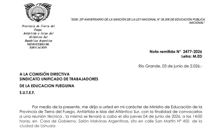 SUTEF fue convocado a reunión técnica con el ministro de Educación