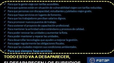 Campaña para oponerse a posible quita de subsidios nacionales