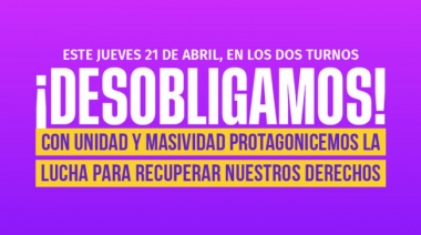 SUTEF convoca a nueva desobligación este jueves