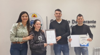 Zamora y Löffler brindaron reconocimiento a la joven deportista Tiziana Pastori