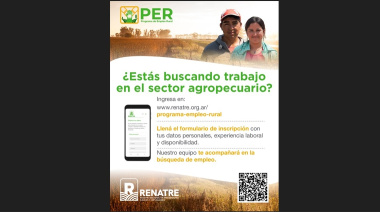 Trabajadores y trabajadoras rurales ya pueden inscribirse en el Programa de Empleo Rural