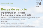 El RENATRE abre postulaciones a becas de estudio para Políticas Públicas Agropecuarias