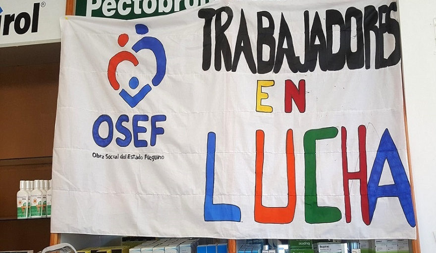 Trabajadores de la OSEF salen al cruce de las manifestaciones del gobernador