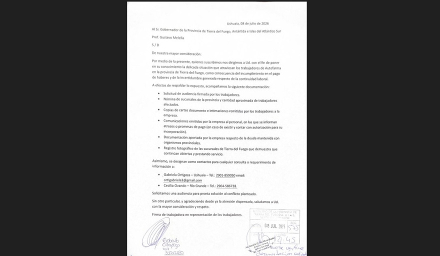 Reclamo de trabajadores de Autofarma al gobernador